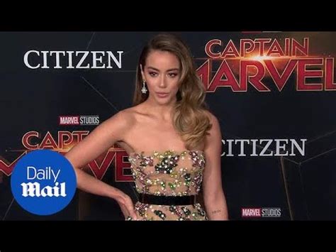 chloe bennet topless|Chloe Bennet radiates in nude dress at Captain Marvel premiere